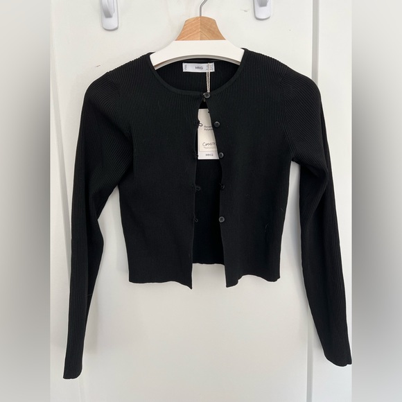 Cropped Rib Cardigan *NEW WITH TAGS* - Picture 3 of 9